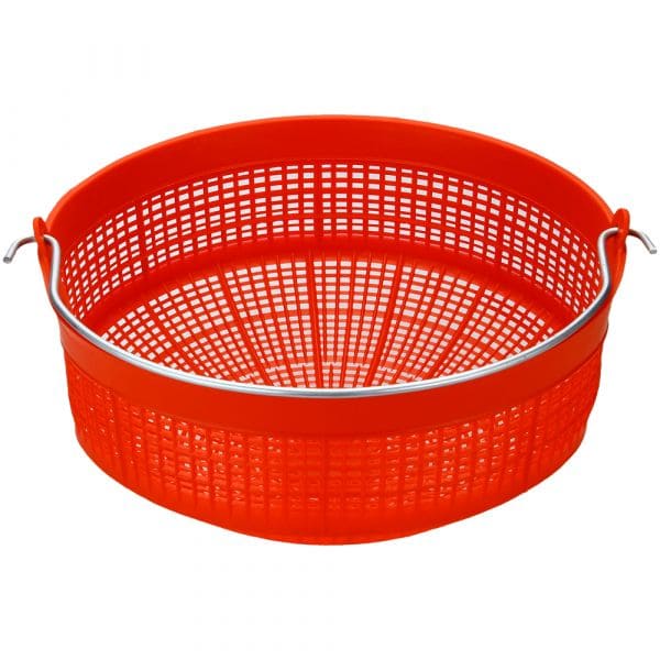 Passoire en plastique rouge pour seau 10 litres