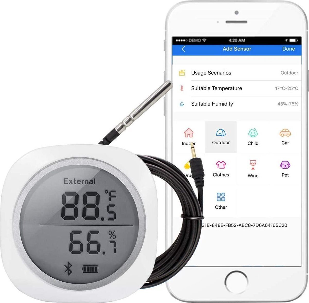 Inkbird IBS-TH1 PLUS Draadloze Luchtvochtigheids- en Temperatuur meter Inkbird IBS-TH1 PLUS Draadloze Luchtvochtigheids- en Temperatuur meter
