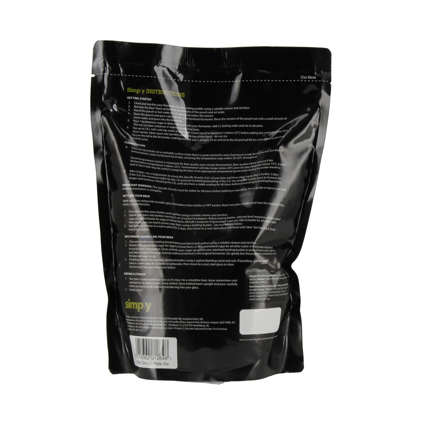 Kit de bière Simply Pale Ale 1,8 kg