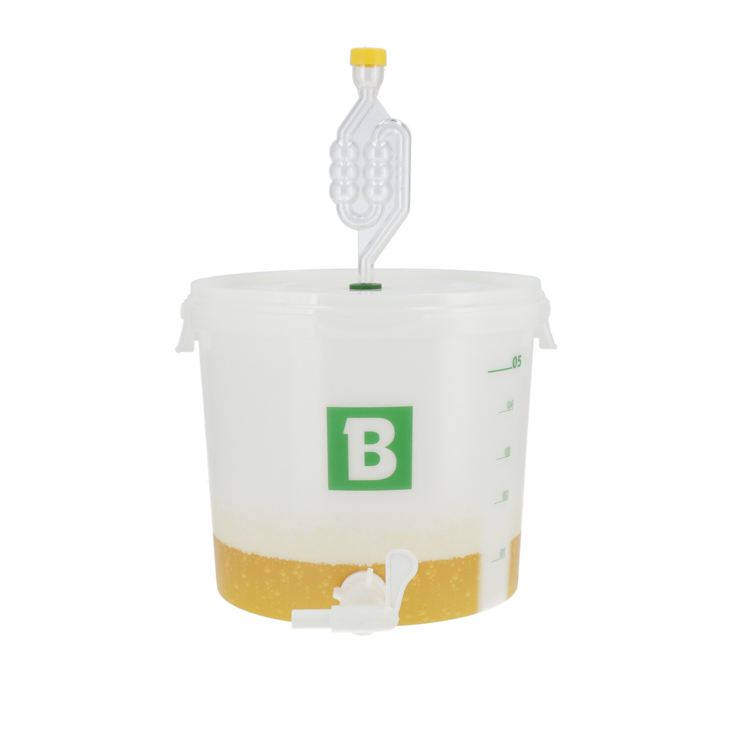 Seau de brassage semi-transparent complet - 5 litres