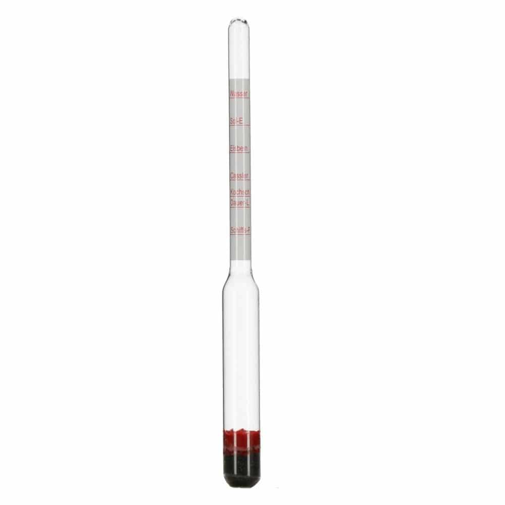 Brine scale 0-25º Baume degrees