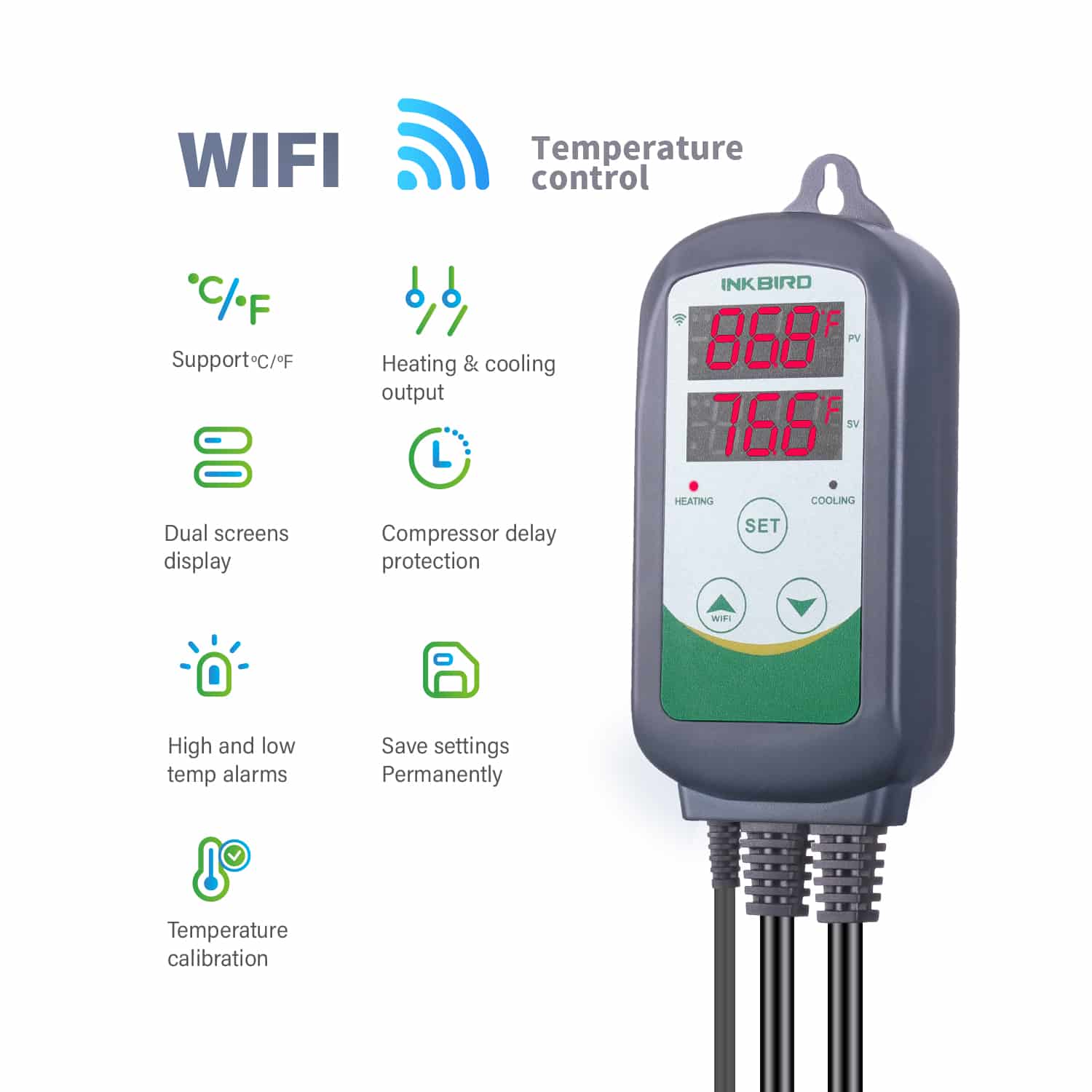 Inkbird ITC-308 wifi Régulateur de température EU