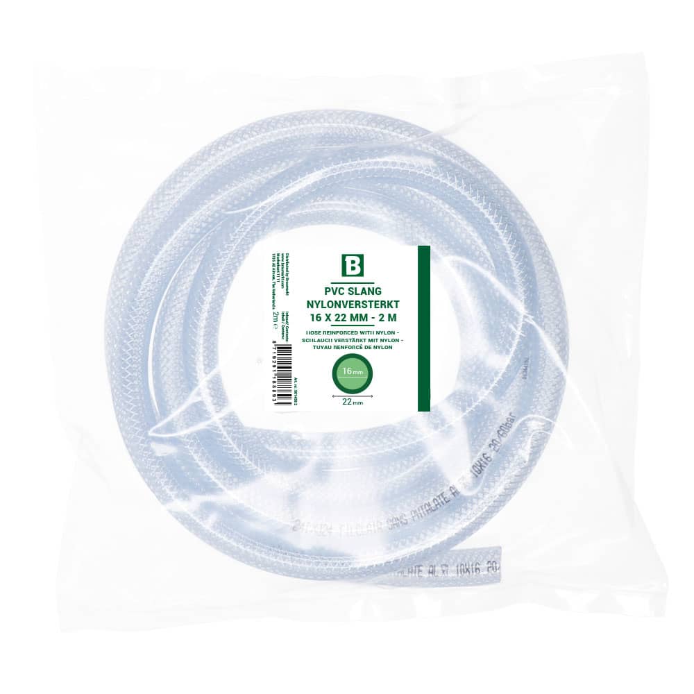PVC Schlauch nylonverstärkt 10 x 16 mm 2 Meter