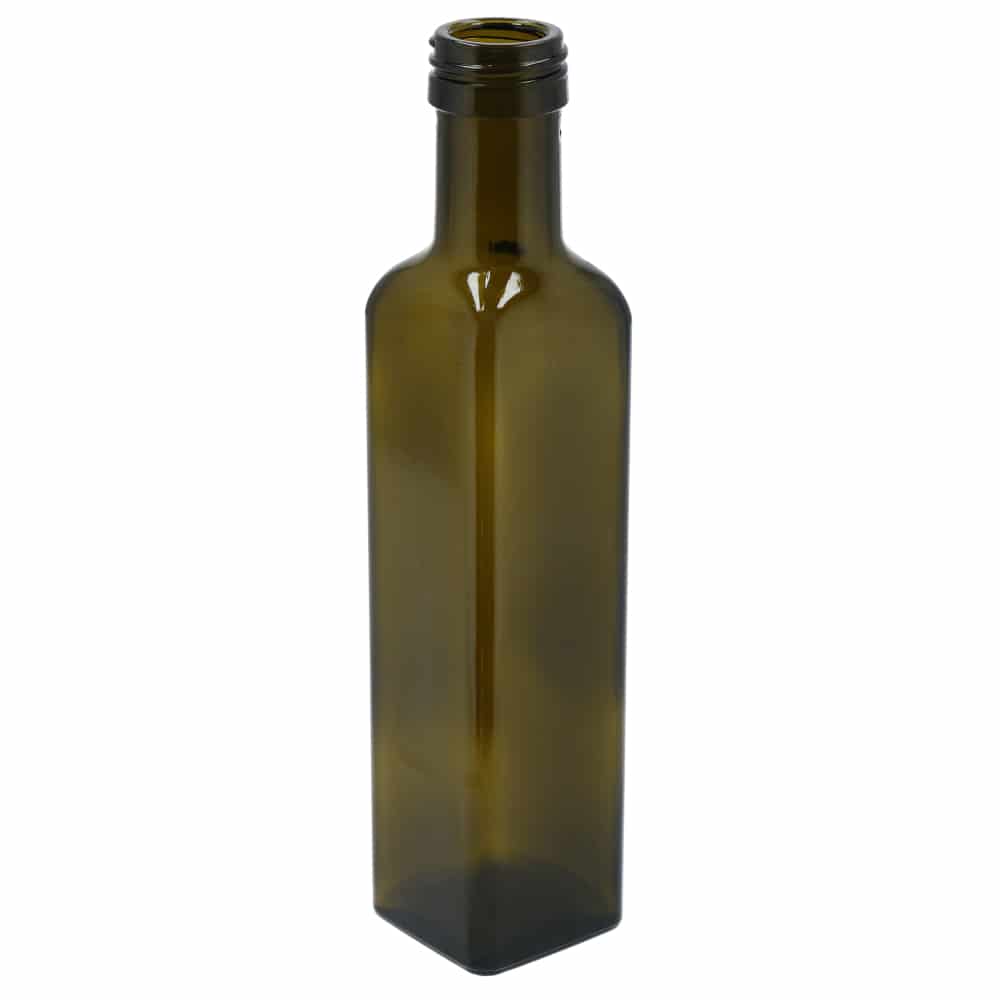 Bouteille à huile brun/vert 250 ml 