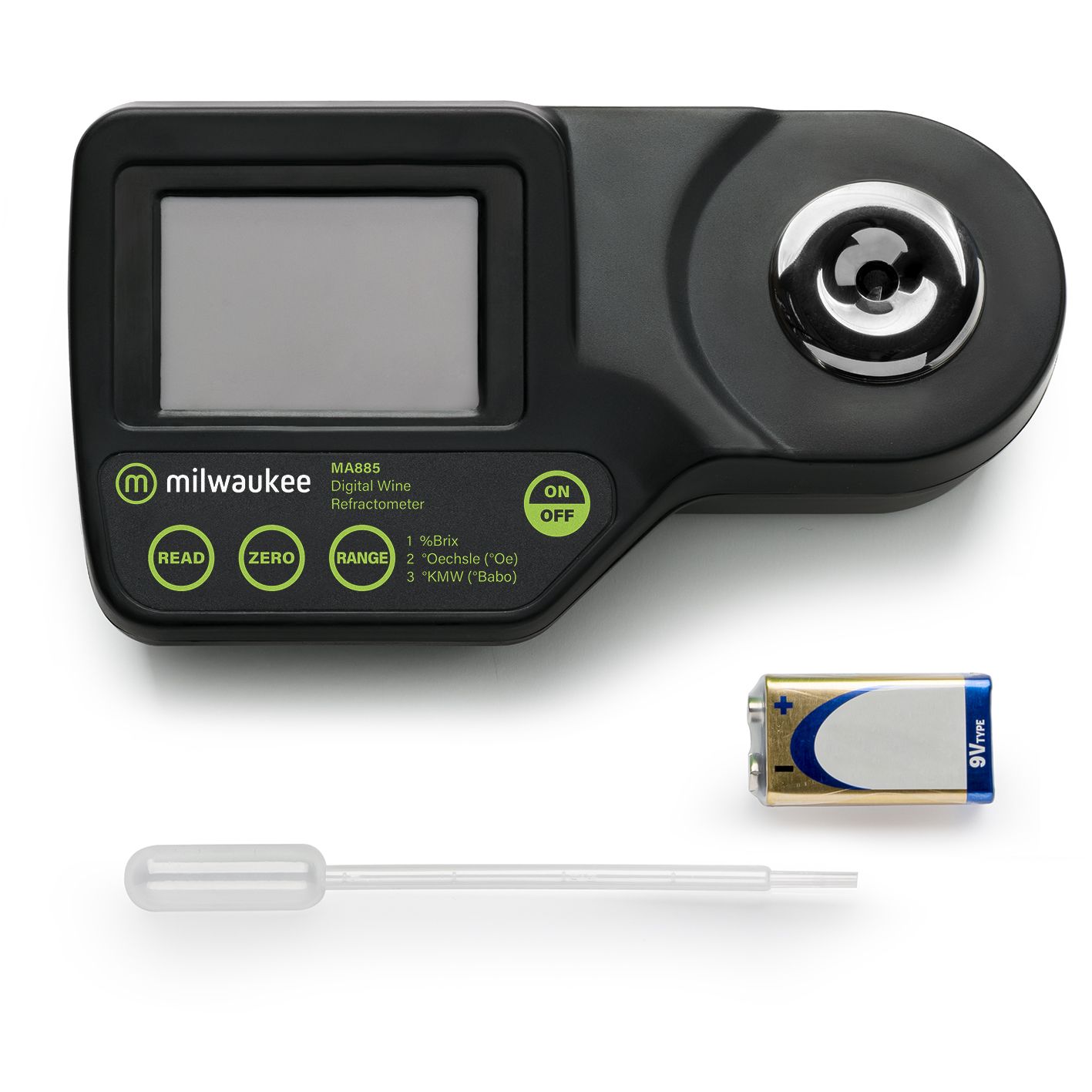Digital Refraktometer MA885 (Milwaukee) 0 - 50 % Brix / 0 - 230 ° Oechsle