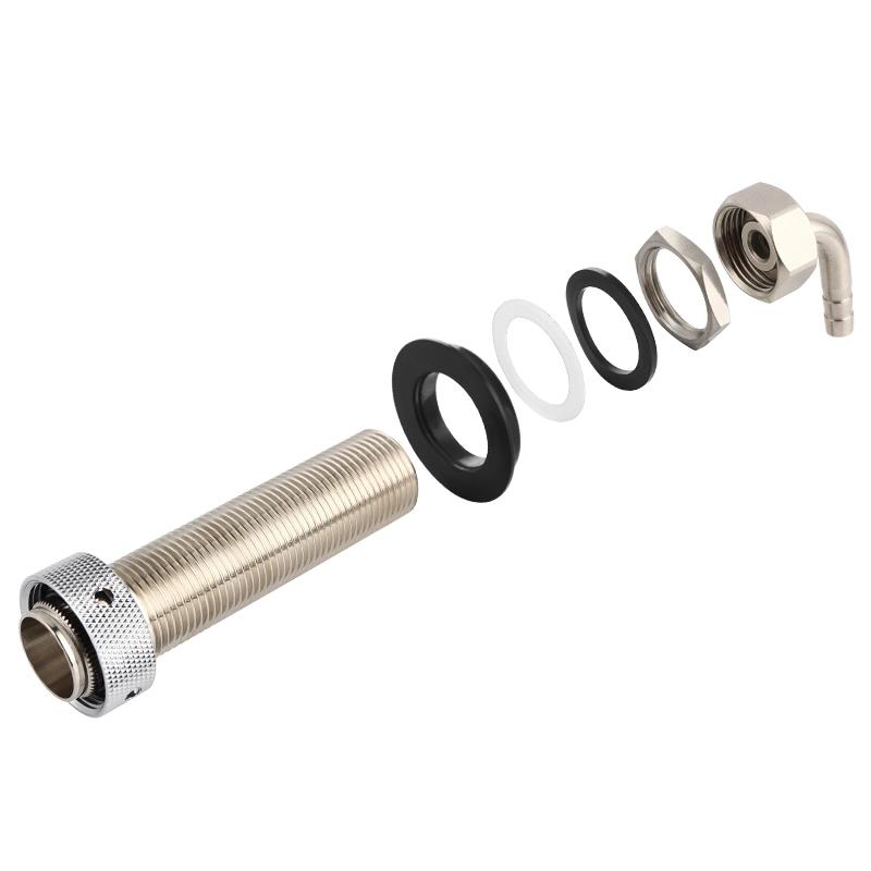 Lange schroefhuls (100 mm) voor biertaps
