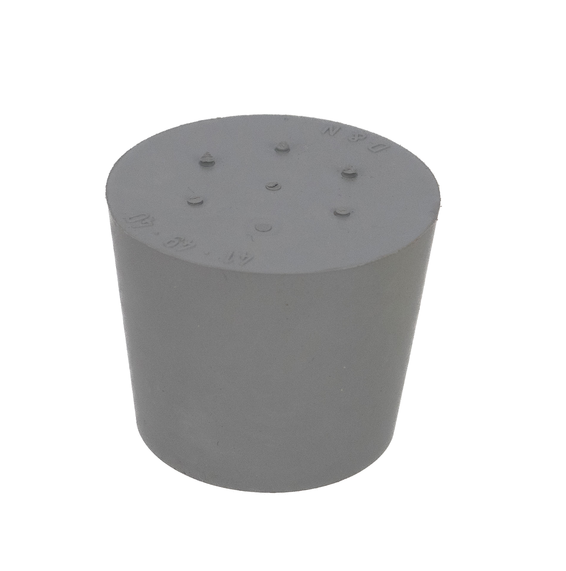 Gummistopfen grau 41 x 49 mm ohne Loch