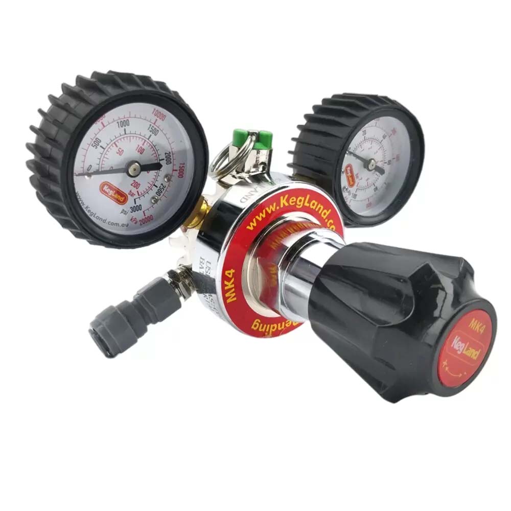 Kegland - MK4 Drukregelaar (6,5 bar PRV & 100psi meter)