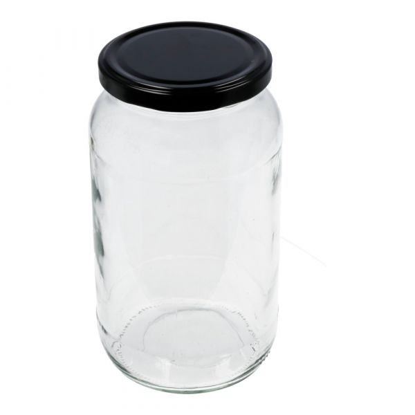 Inmaakglas rond inh. 1000 ml tray 12 st