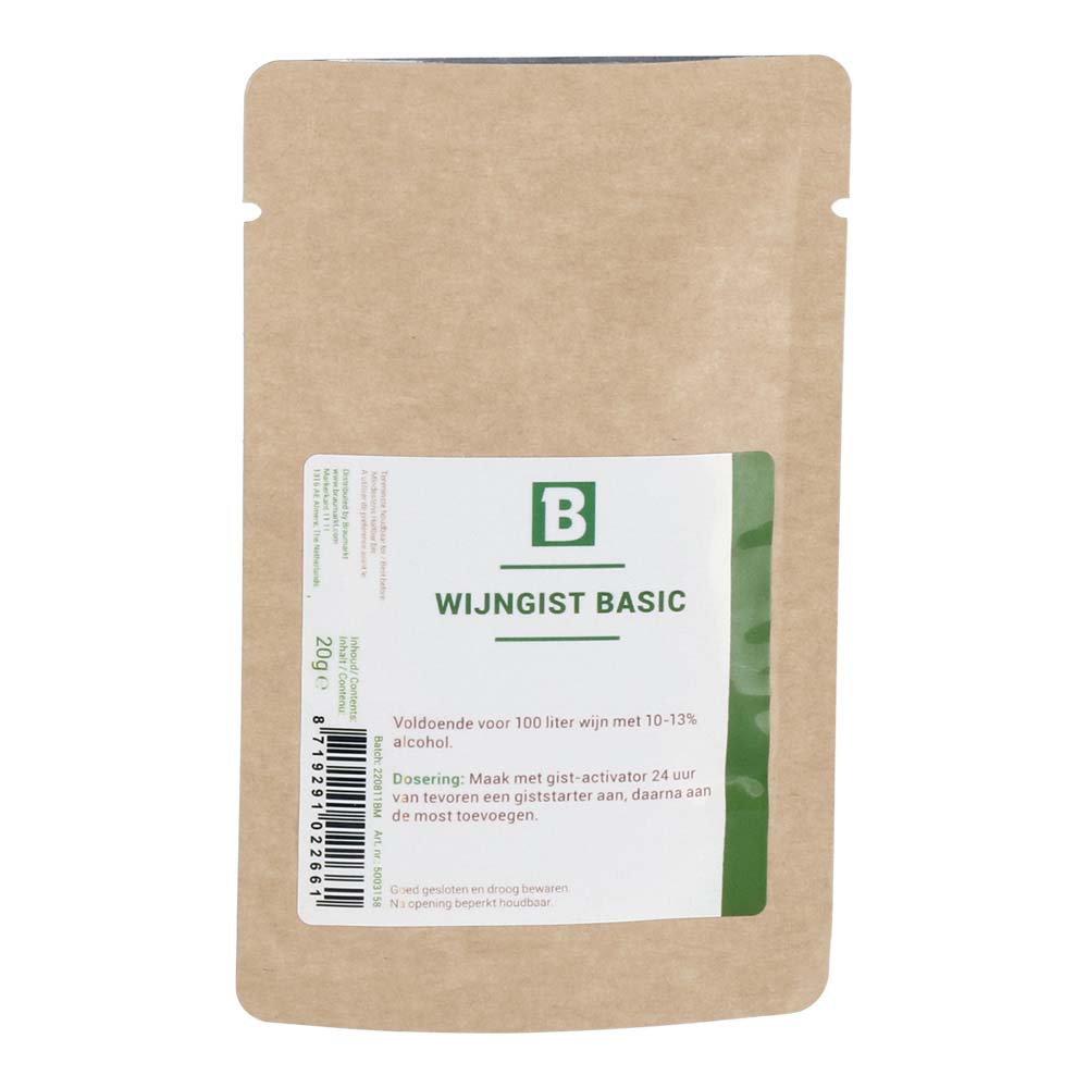 Flacon de levure de vin Basic 20 grammes
