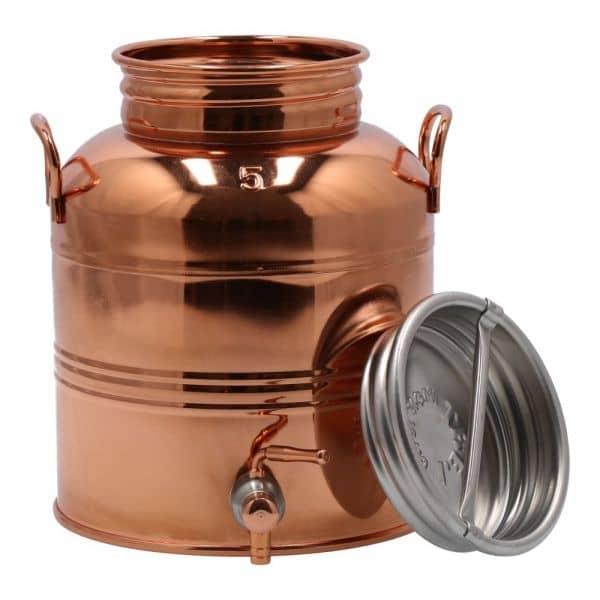 Olive oil barrel | storage barrel stainless steel | Copper color 5 l