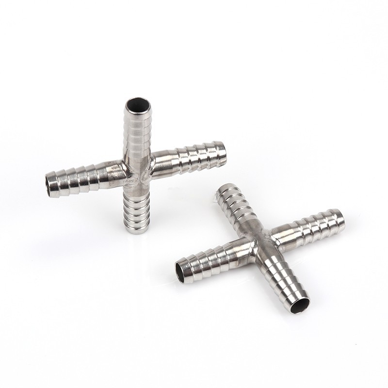 Cross Shaped Fitting 5/16" (8mm) Rvs