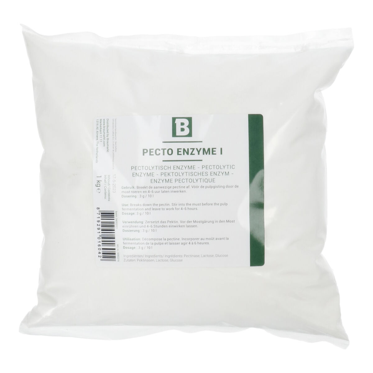 Enzyme Pectolytique I poudre 1 kg