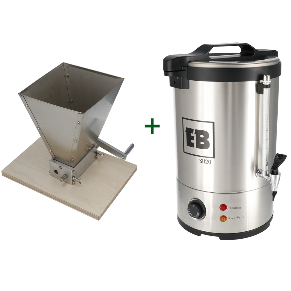 Easybrew Sparge waterheater 20l and Maltmill duo deal
