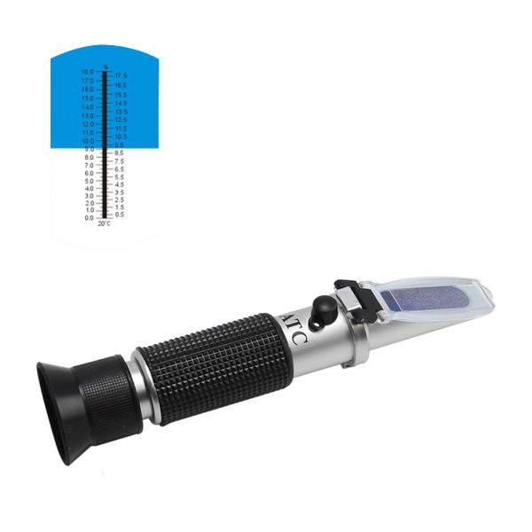 Refractometer 0-18% BRIX | 1.000-1.085 SG + ATC