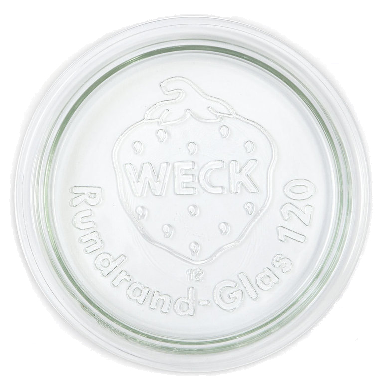 WECK® Vervangend Glazen Deksel Rondrand 120