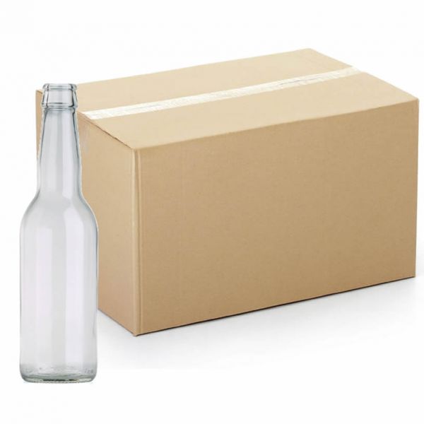 Bouteille de bière Longneck Transparent 33 cl boîte de 24 pcs